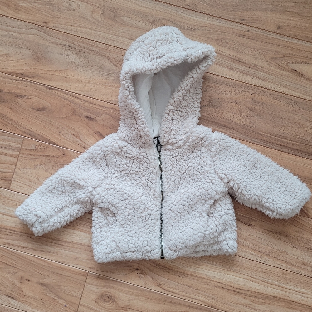 Hooded Zip Up Sherpa Jacket